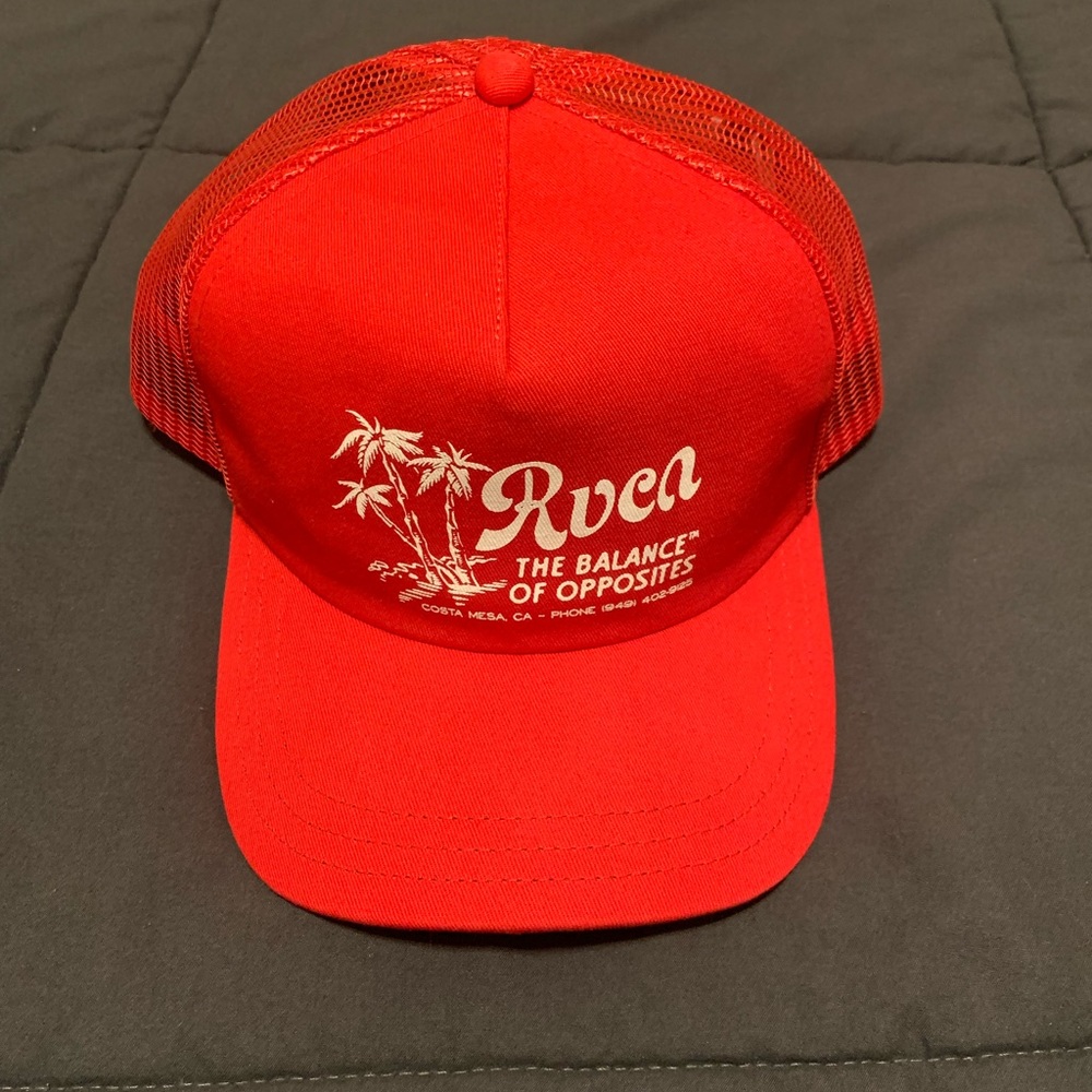 RVCA Red Trucker SnapBack Hat